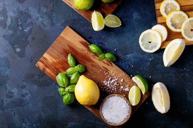 Ingredients for making cocktail