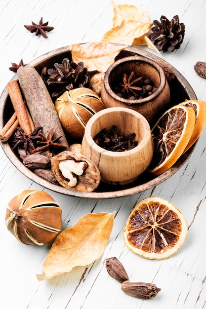 Ingredients for mulled wine