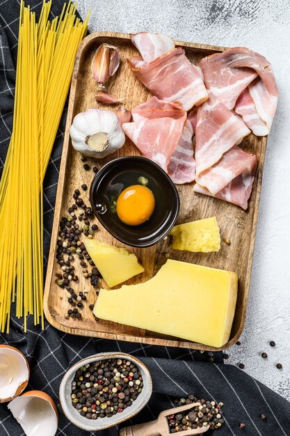 Ingredients for Pasta Carbonara