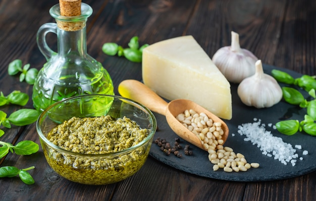 Ingredients for pesto