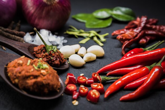 Photo ingredients of thai curry