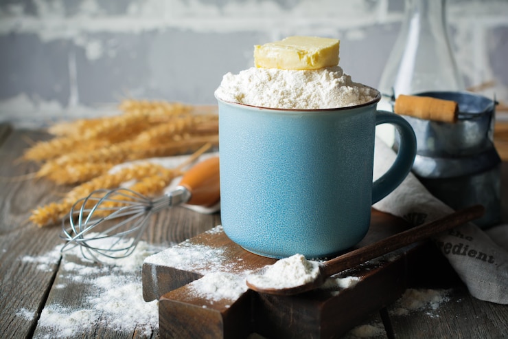 Photo ingredients and tools for homemade baking 