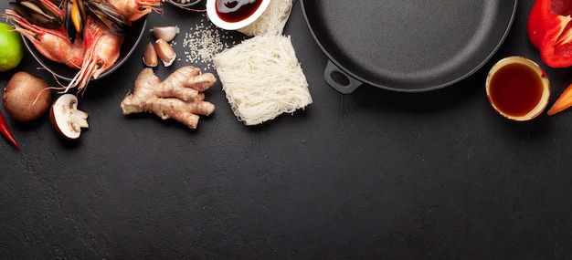 Ingredients for wok cooking