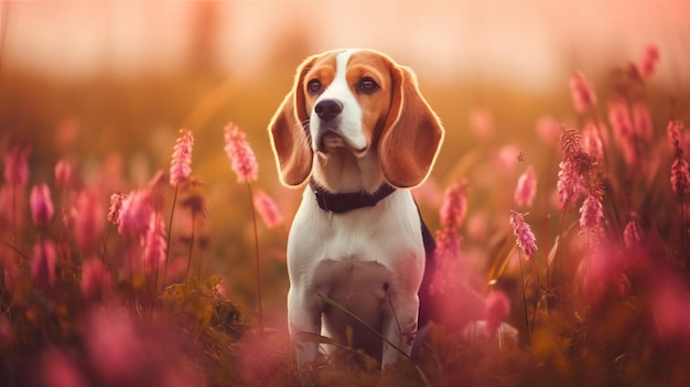 Inhoud Beagle Dog in the Grass