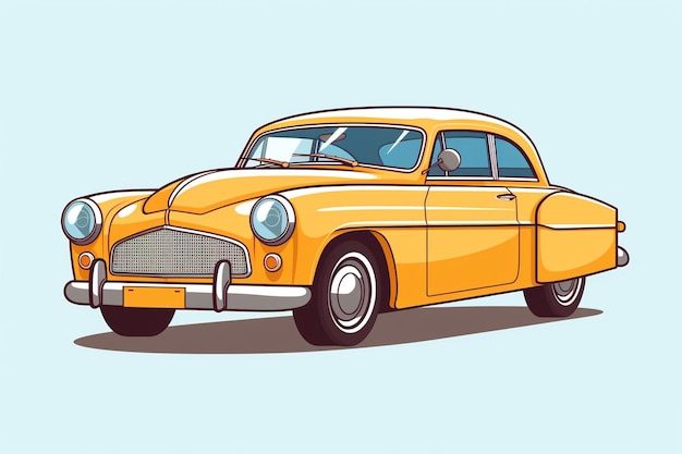 インクと加速の白黒の表現力豊かな車のイラスト