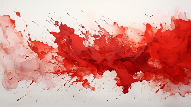 ink blotches red white red on white below