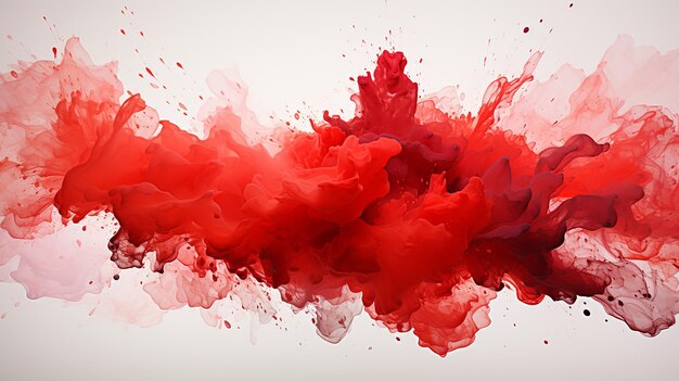 ink blotches red white red on white below