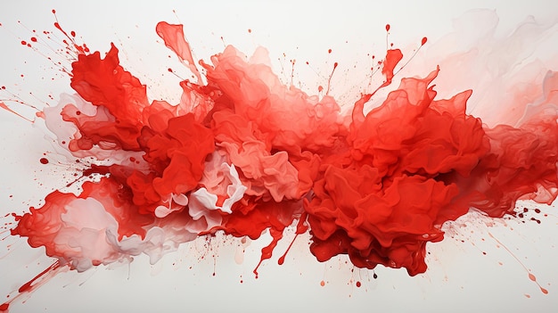 ink blotches red white red on white below