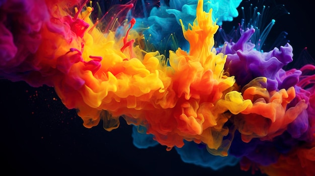 Ink Drop Color Explosion