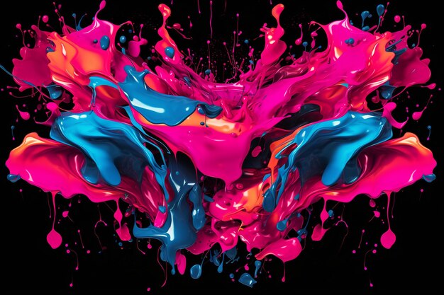 Ink drops paint splash grunge liquid drop splashes abstract artistic ink splatter