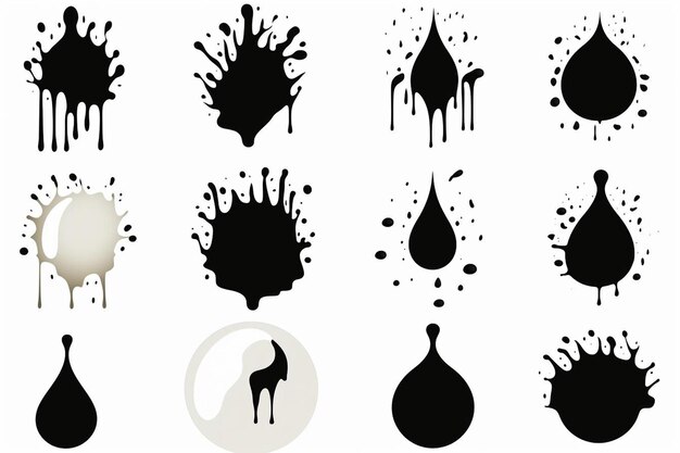 ink drops and splashes blotter spot