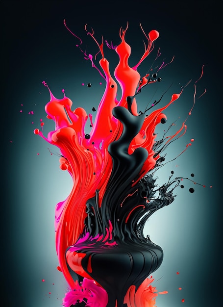 Ink Elegance Mesmerizing Multicolored Liquid Dance in Water