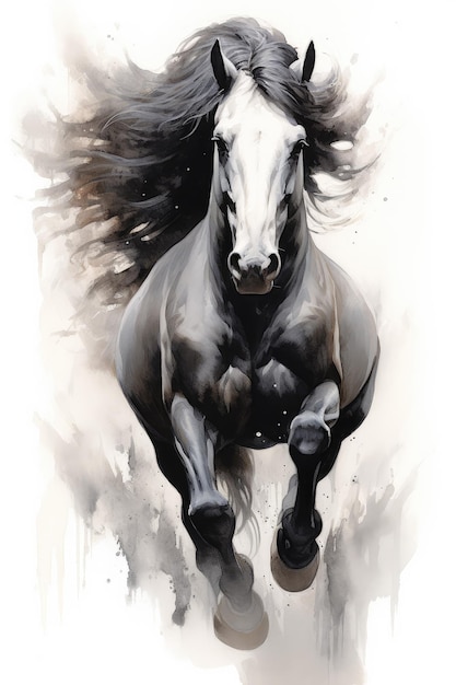 Ink running horse