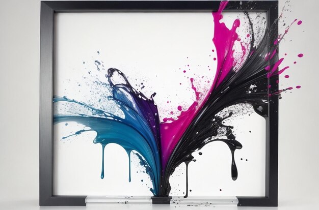 Ink splash frame