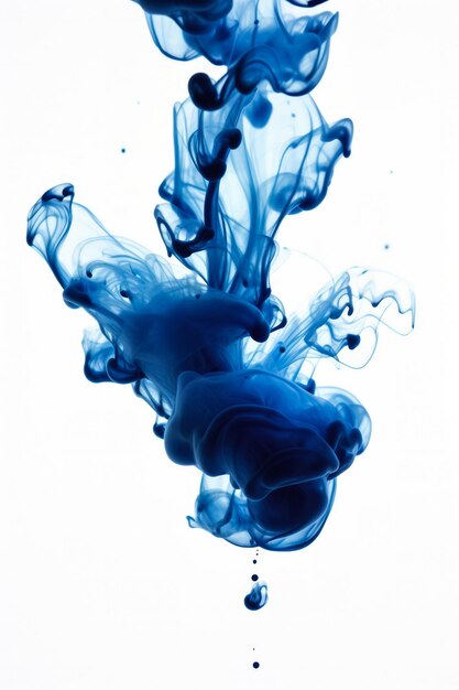 Foto ink splash wolk in water abstracte achtergrond met lege ruimte voor tekst