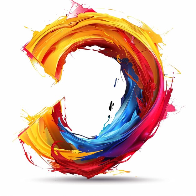 Ink Splatter Isolated on White Background Abstract Artistic Design ...