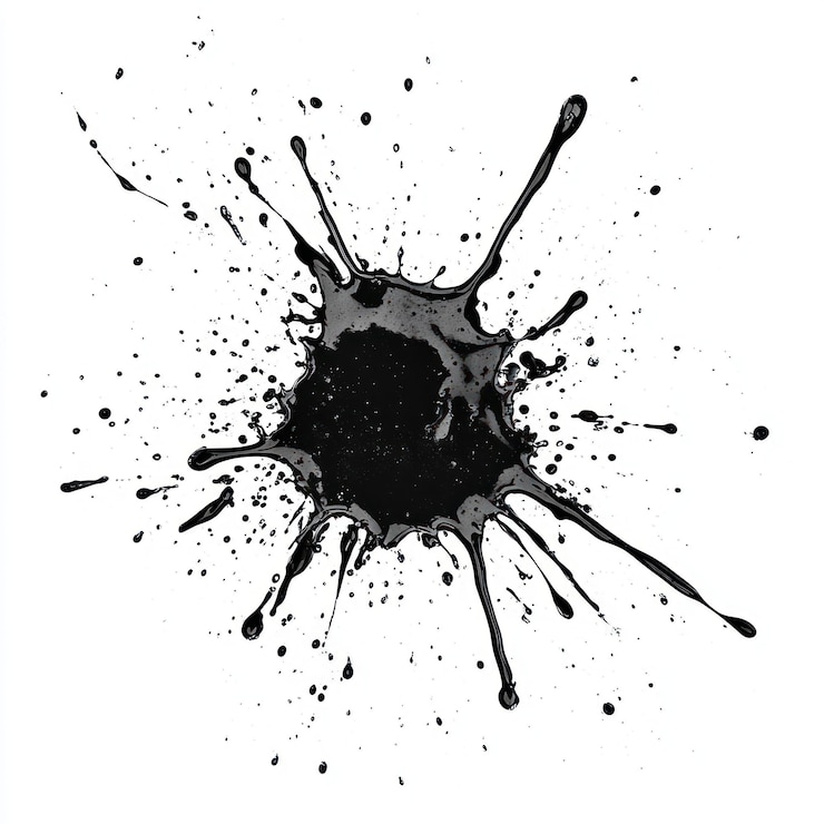 Photo ink splatter splash background contemporary silhouette