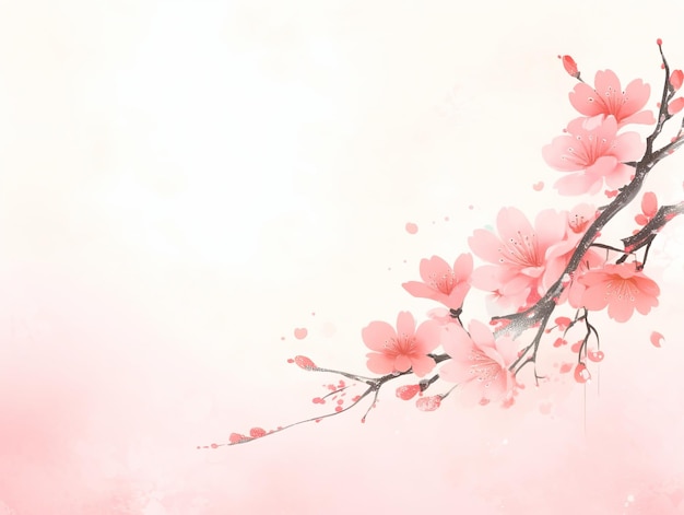 ink style korean background in pink