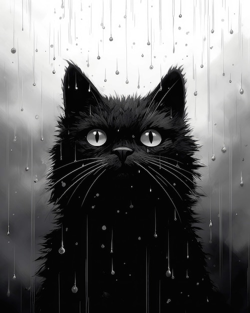 inkspore odyssey причудливые выходки черной кошки Ai Generated