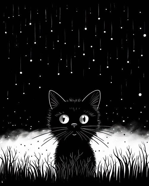 インクスポア・オデッセイ 黒猫の空想的冒険 Ai Generated