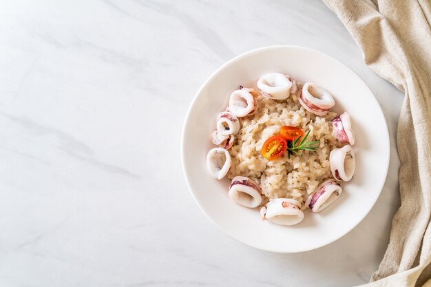 inktvis of risotto met octopus