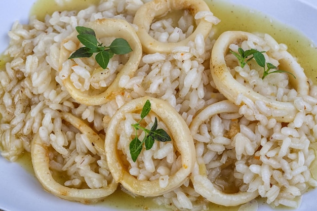 Inktvisrisotto