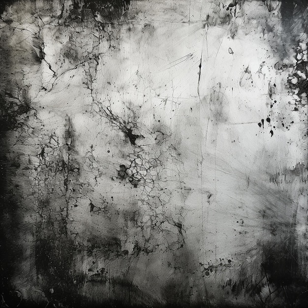 Inky Noir Grunge Texture with Black Ink