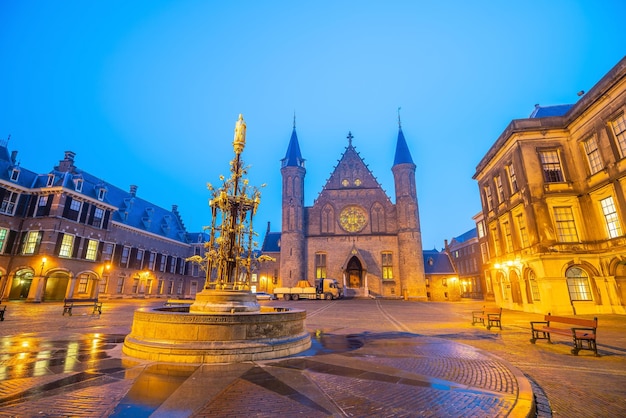 Inner courtyard of the Binnenhof palace in the Hague Netherlands