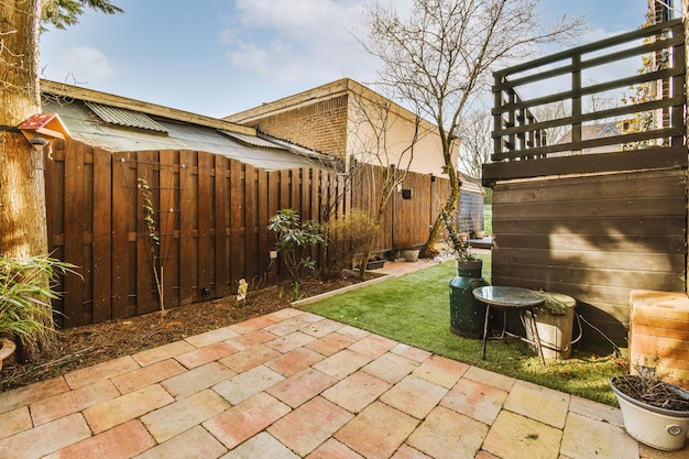 Inner courtyard of a modern house