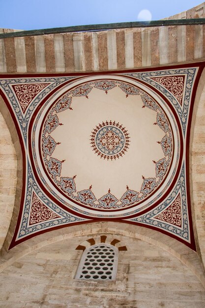 Inner view of dome in Ottoman architecture