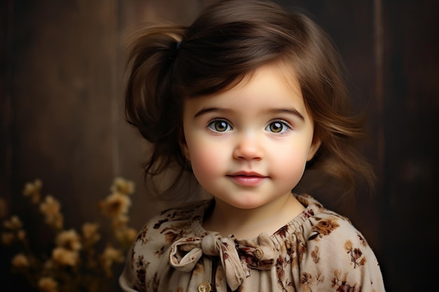 Innocence Captured Portrait of a Precious Infant Generative AI