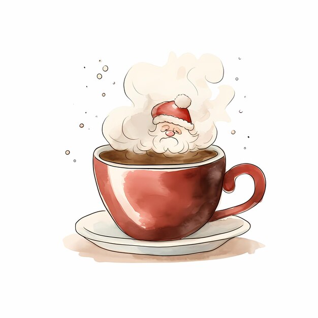 Premium AI Image Innocent Christmas Dreams Charming Childlike Drawing