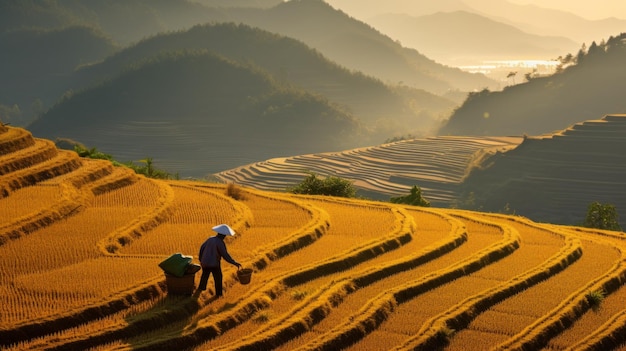 Innovating Techniques In Northern China Two People Working In Vietnam39s Rice Fields