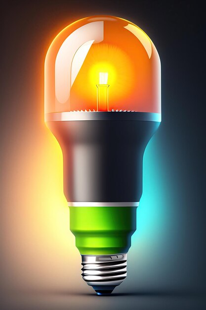 Innovation concept image with a bright light bulb