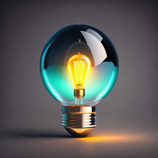 Innovation concept image with a bright light bulb