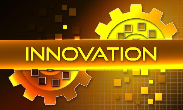 Innovation concept with gear icons Technology background