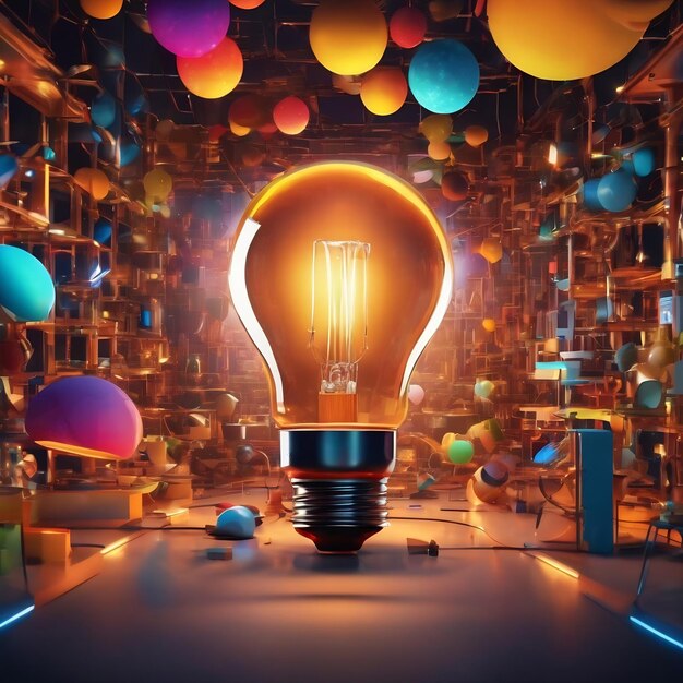 Innovation and creativity concept subes background wallpaper