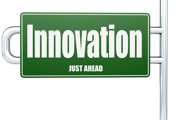 Innovation word on green road sign