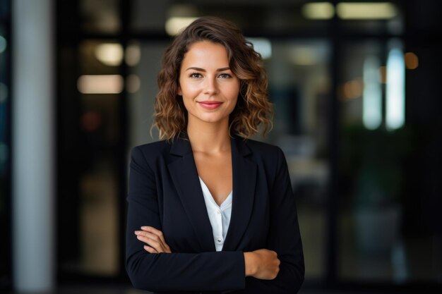 Innovative and Confident Young Businesswoman Exploring New Opportunities in Modern Office