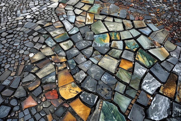 An innovative mosaic made from sustainable materials redefining modern construction