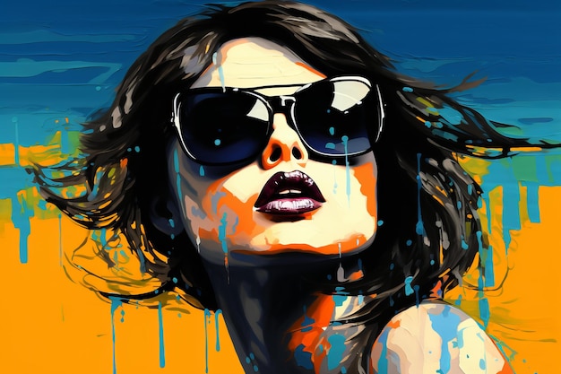 Innovative Pop art woman Generate Ai