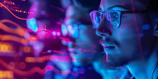 innovative programmers crafting solutions against code background concept innovative programmers crafting solutions code background tech solutions programming skills