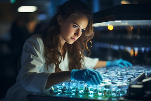 Innovative Research Brilliant Young Female Scientist at Work