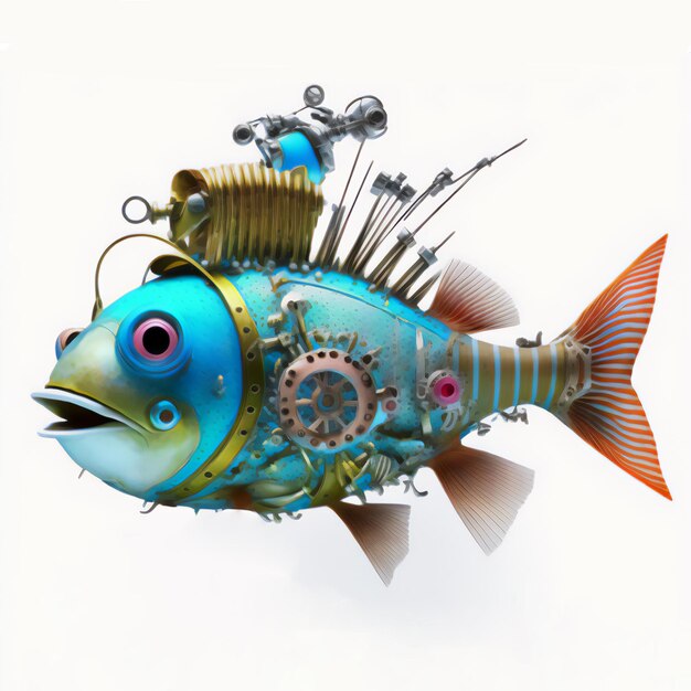 Photo innovative robotic fish with advanced features