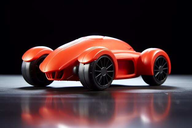 Innovative Studio Shot of 3D Printed Toy Car Concept Generative AI