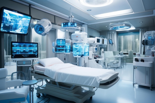 Innovative Technology In A Modern Hospital Operating Room Generative AI