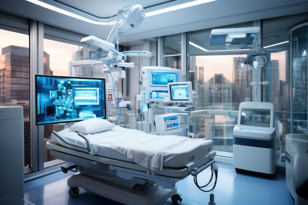 Innovative Technology In A Modern Hospital Operating Room Generative AI