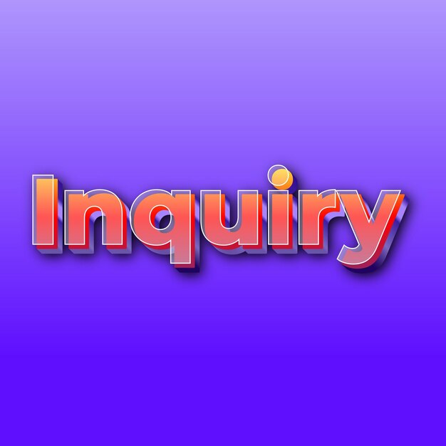 InquiryText effect JPG gradiënt paarse achtergrondkaartfoto