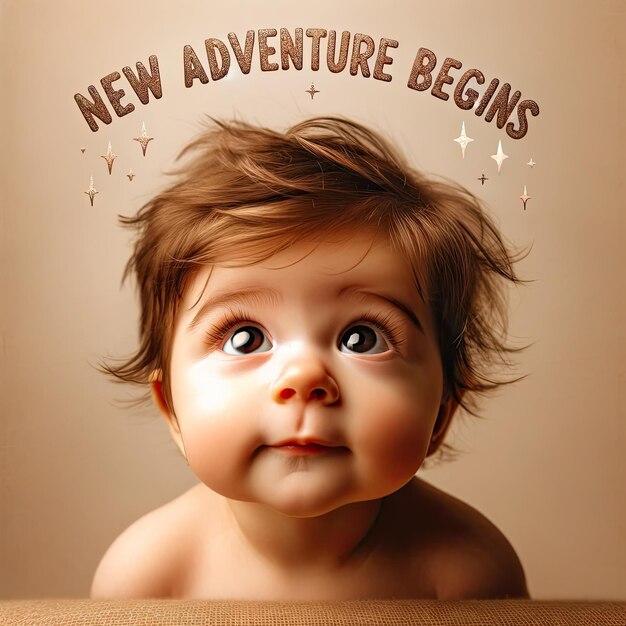 Inquisitive Baby New Adventure Begins