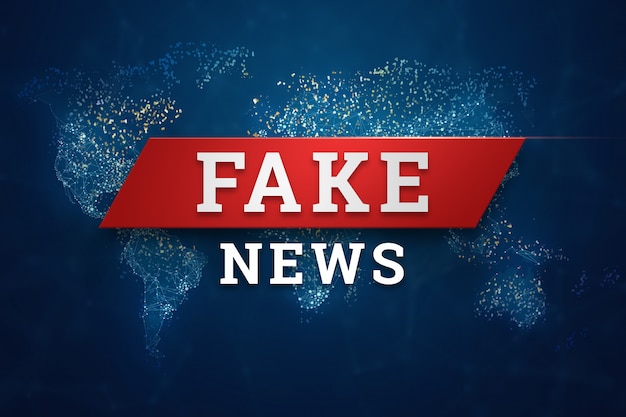 Foto inscriptie is fake news banner